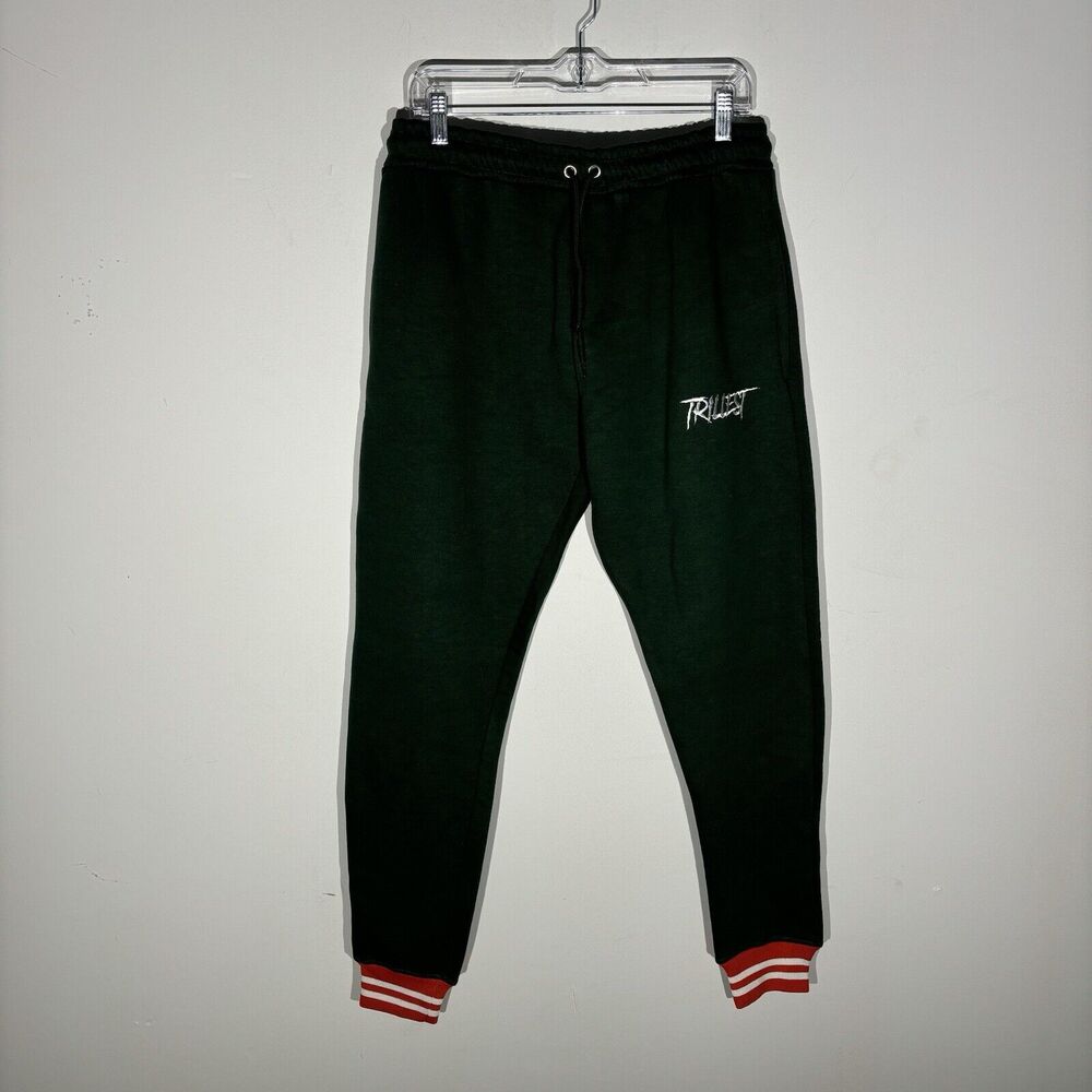 NWT Trillest Green Sweat Pants Straight Leg Joggers Mens Size L